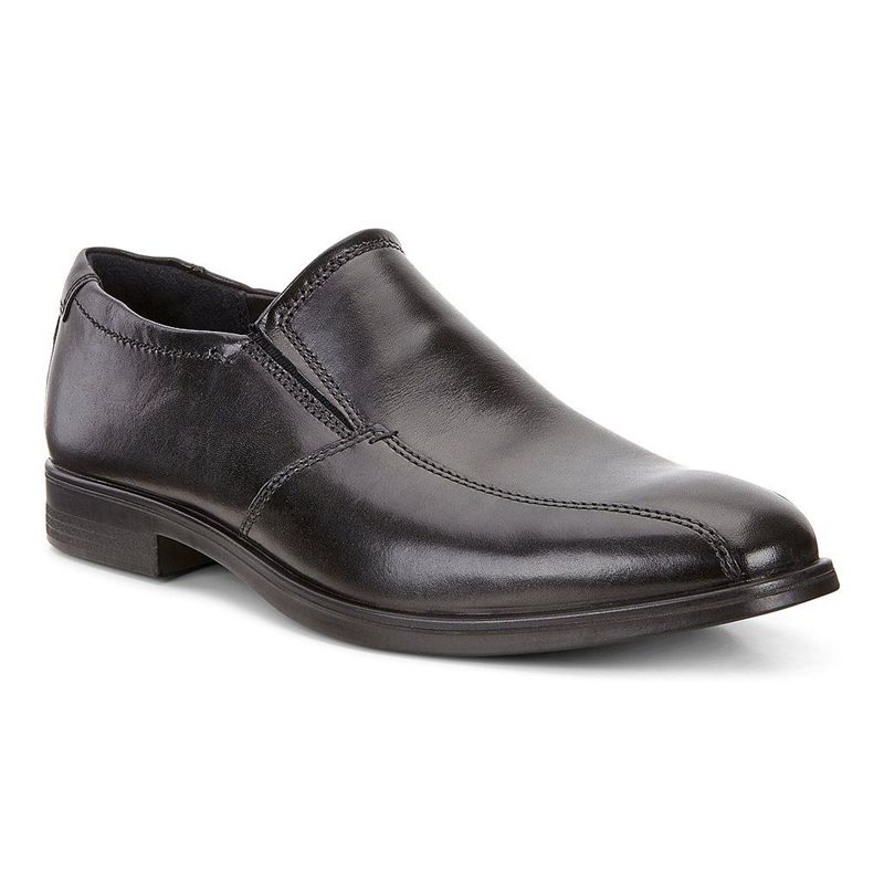 Men Ecco Melbourne - Slip-Ons Black - India WGHQVB945